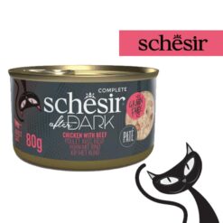کنسرو گربه چانکی شسیر طعم مرغ و گوشت گوساله 80 گرم