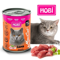 کنسرو گربه هوبی ترکیه طعم بره در سس 400 گرم