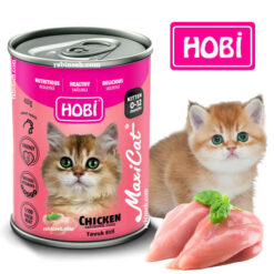 کنسرو بچه گربه کیتن هوبی ترکیه طعم مرغ در سس 400 گرم