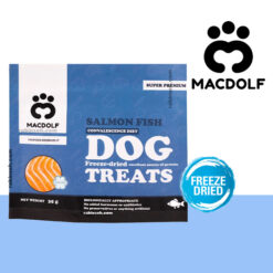 تشویقی سگ مکدولف مدل فریز دراید طعم ماهی سالمون 35 گرمی
