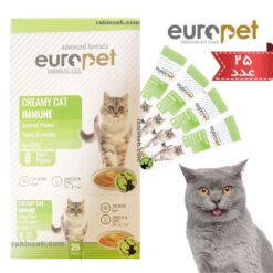 بستنی یوروپت گربه طعم کت نیپ و تائورین 25 عددی – اورجینال