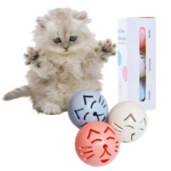 اسباب بازی توپ گربه سه عددی هالوبال مدل صورت گربه