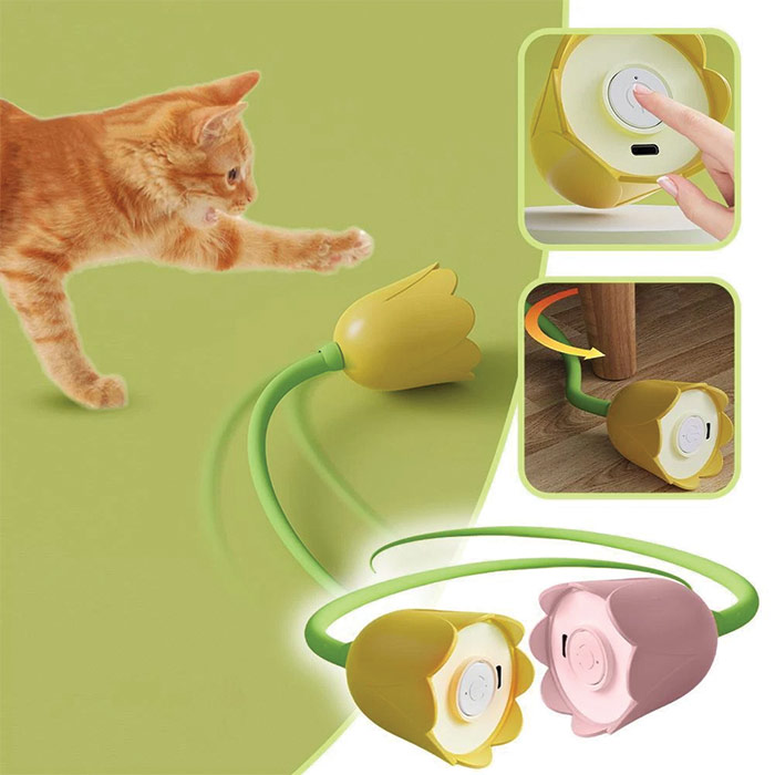 اسباب بازی دم چرخشی هوشمند گربه مدل لاله