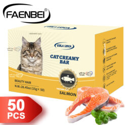 پک 50 عددی بستنی کولا فنبی گربه طعم سالمون ( محافظت از موها)