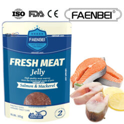 پوچ فنبی گربه طعم ماهی ماکارل و سالمون در ژله 85 گرم