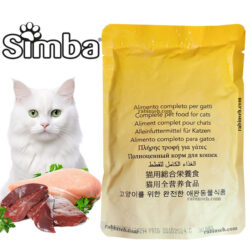 پوچ سیمبا گربه بالغ طعم مرغ و جگر مدل چانکی 100 گرمی