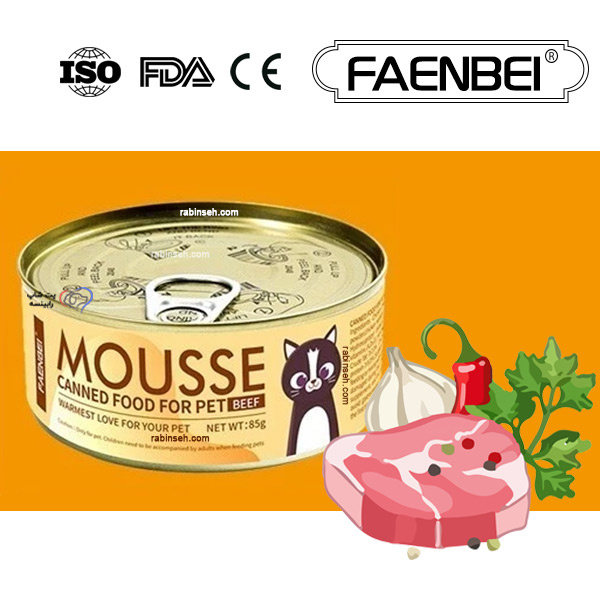 کنسرو فنبی گربه طعم گوساله مدل موس 85 گرم
