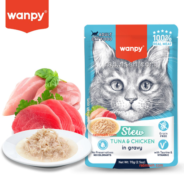 پوچ گربه نچرال ونپی مرغ و سالمون در سس 70 گرمی