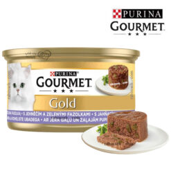 کنسرو گربه گورمت مدل کیکی طعم بره و لوبیا سبز 85 گرم (آلمانی)