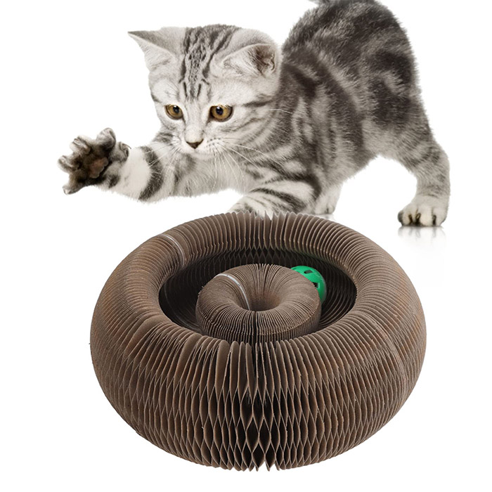 اسباب بازی تعاملی گربه مدل رینگ + توپ