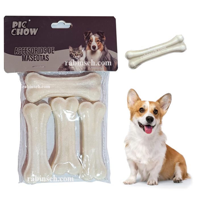 تشویقی استخوان ژلاتینی فلورایدی سگ 4 عددی سایز کوچک 8 سانتی
