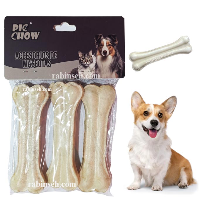 تشویقی استخوان ژلاتینی فلورایدی سگ 3 عددی سایز متوسط 10 سانتی
