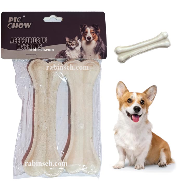 تشویقی استخوان ژلاتینی فلورایدی سگ 2 عددی سایز بزرگ 12 سانتی