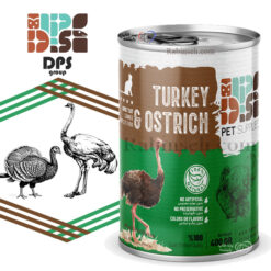 کنسرو نچرال دی پی اس گربه طعم بوقلمون و شتر مرغ 400 گرم