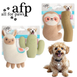 عروسک اسباب بازی سگ صدا دار مخملی برند AFP