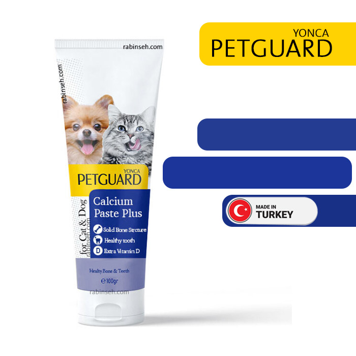 خمیر کلسیوم سگ و گربه پت گارد 100 گرم