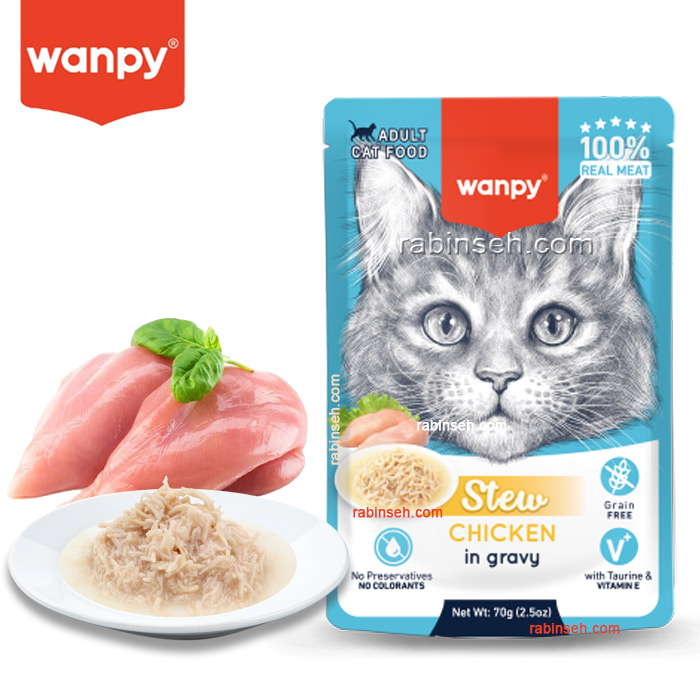 پوچ گربه نچرال ونپی مرغ در سس 70 گرمی