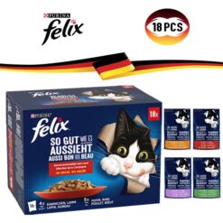 پک 18 عددی پوچ گربه فلیکس پورینا در ژله – آلمان