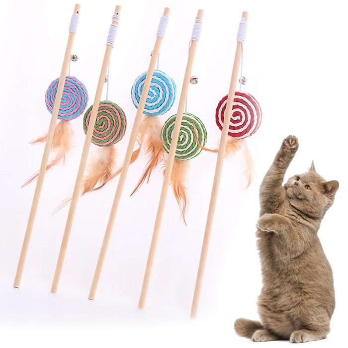 میله بازی گربه مدل آبنبات زنگوله دار