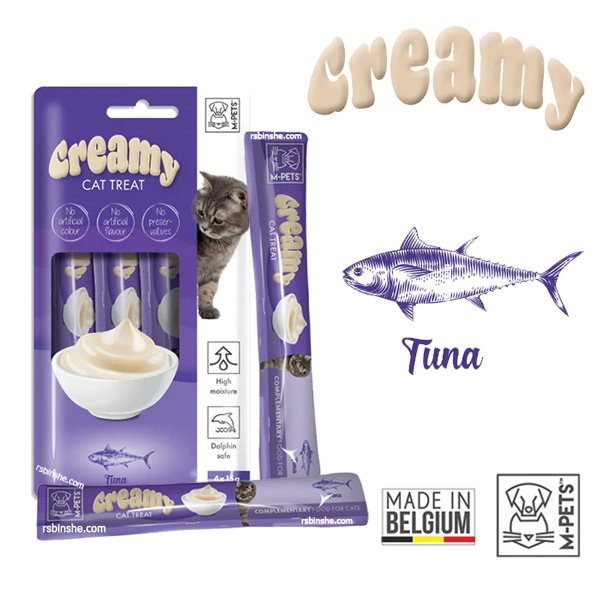 بستنی گربه ام پتز بلژیک طعم ماهی تن 4 عددی