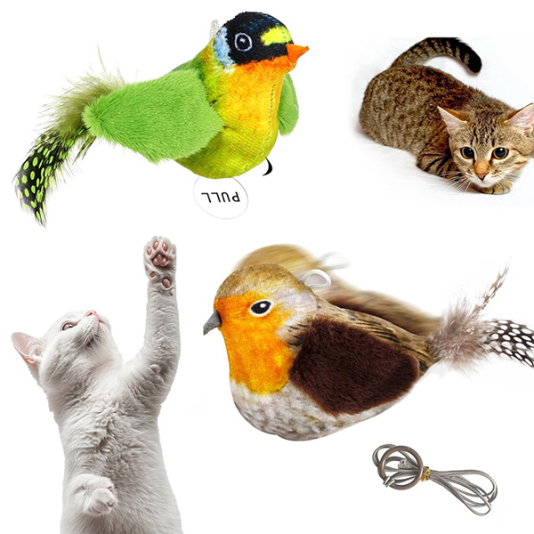 اسباب بازی پرنده آوازه خوان گربه فنری