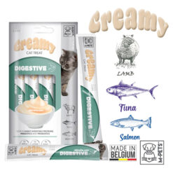 بستنی گربه ام پتز بلژیک طعم بره ، تن و سالمون 4 عددی ( گوارش حساس)