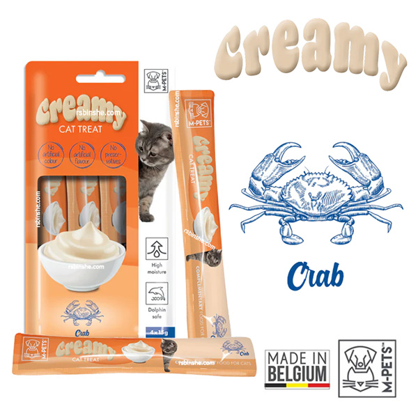 بستنی گربه ام پتز بلژیک طعم خرچنگ 4 عددی