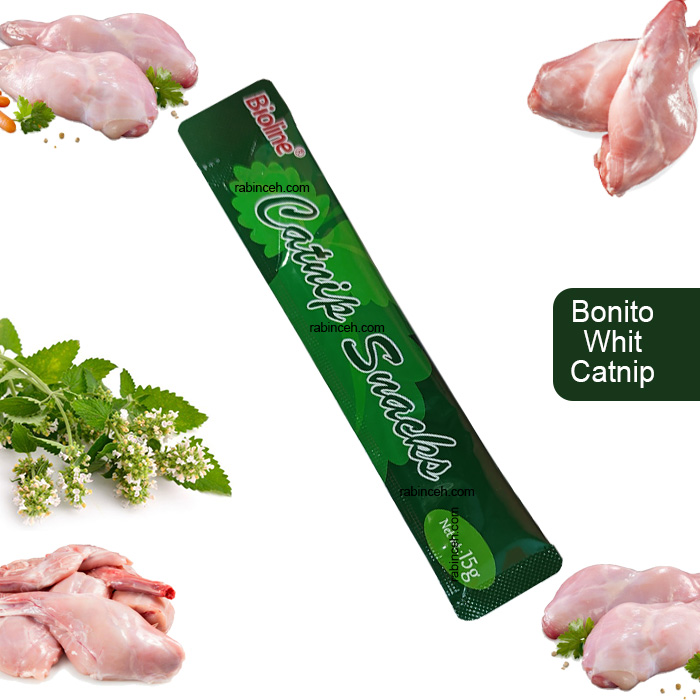 بستنی گربه بایولاین کت نیپ دار با طعم خرگوش 1 عددی