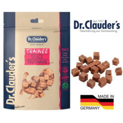تشویقی سگ و گربه دکتر کلادرز طعم بوقلمون مدل مربعی 80 گرم + پروبیوتیک (آلمان)