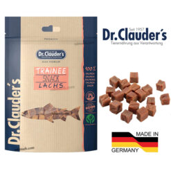 تشویقی سگ و گربه دکتر کلادرز طعم سالمون مدل مربعی 80 گرم + پروبیوتیک (آلمان)