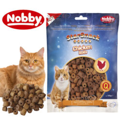 تشویقی گربه نوبی مدل دونات طعم مرغ وزن 180 گرم ( آلمان)