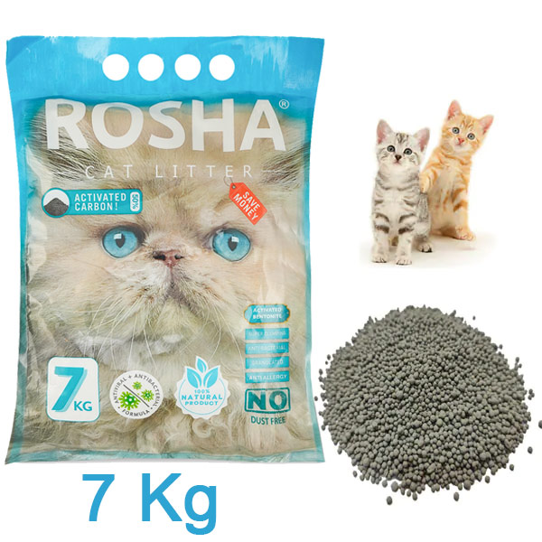 خاک گربه ۱۰۰ درصد کربن روشا وزن 7 کیلوگرم ( فروش در تهران)