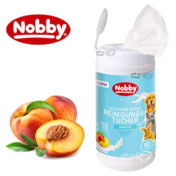 دستمال مرطوب حیوانات نوبی آلمان رایحه هلو 50 برگی