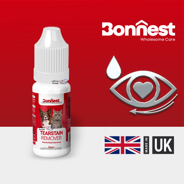 قطره تمیز کننده جای اشک سگ و گربه بونست انگلیس 30 میلی