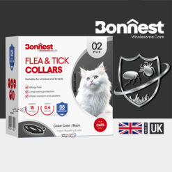 قلاده ضد کک و کنه گربه بونست انگلیس بسته 2 عددی 38 سانتی رنگ مشکی