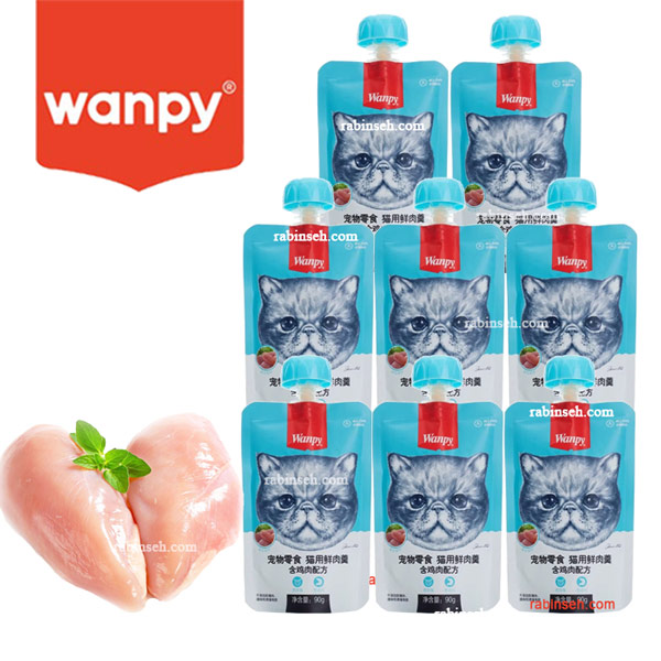 پودینگ گربه ونپی طعم مرغ 90 گرم ( چینی نویس )