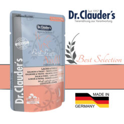 پوچ گربه دکتر کلادرز طعم سالمون و قزل آلا مدل چانکی در ژله 100 گرمی