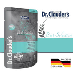 پوچ پته ای گربه دکتر کلادرز طعم گوشت شکار و کدو تنبل 85 گرمی (تقویت پوست و مو)