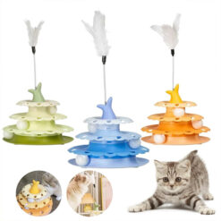 اسباب بازی هوشی گربه برج سه طبقه مدل دلفین