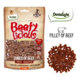 تشویقی سگ دنتالایت مکعبی طعم گوشت کبابی 70 گرم