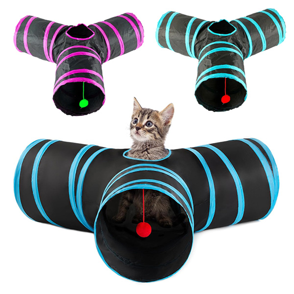 تونل گربه پارچه‌ای کدیپک مدل سه راهی + آویز