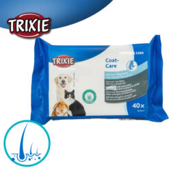دستمال مرطوب پوست و مو سگ و گربه تریکسی با عصاره آلوئه ورا 40 عددی