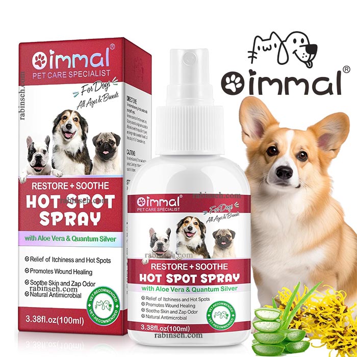 اسپری ضد سوزش زخم سگ اویمال ایرلند 100 میلی گرم (عصاره آلوئه ورا )