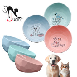 ظرف آب و غذا سگ و گربه ژوانیت مدل پودینگ طرح دار