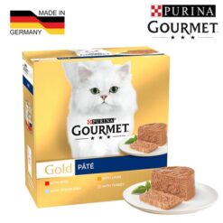 کنسرو گربه بالغ گورمت مدل پته ای طعم بندی 8 عددی (آلمانی)