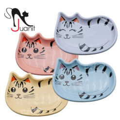 ظرف غذا و کنسرو سرامیکی سگ و گربه ژوانیت مدل پیشی