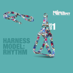 قلاده کتفی با بند سگ و گربه نیناپت VIP ریتم سایز 1 (مناسب وزن 3 تا 7 کیلوگرم)