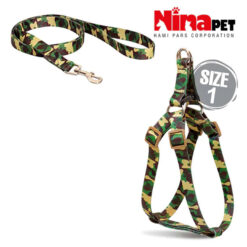 قلاده کتفی با بند سگ و گربه نیناپت VIP ریتم سایز 1 (مناسب وزن 3 تا 7 کیلوگرم)