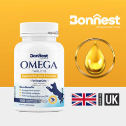 قرص امگا 3 پوست و موی سگ بونست انگلیس 100 عددی