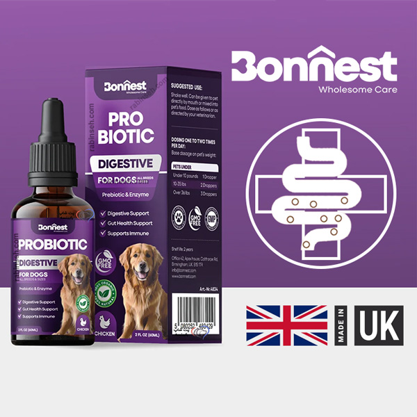 قطره پروبیوتیک سگ بونست انگلیس 60 میل - طعم مرغ